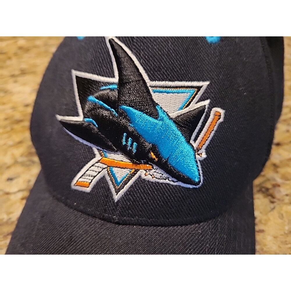 San Jose Sharks NHL Hat Cap Black Hockey Mens Fitted Size 7 1/4 Zephyr - Picture 2 of 8